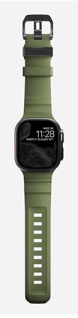 Remen NOMAD Leather Band za Apple Watch (49/45/44/42mm) crna koža / titanij-4