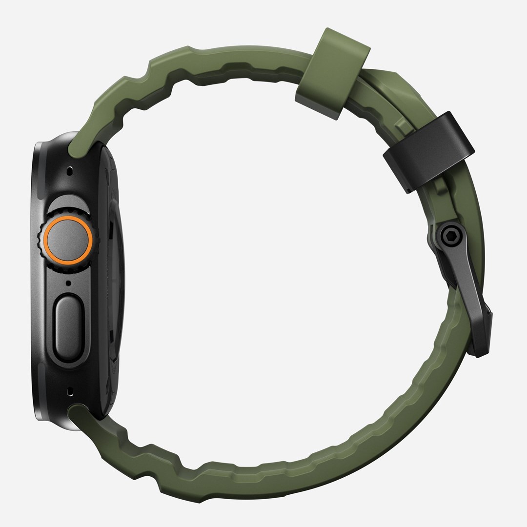 Remen NOMAD Leather Band za Apple Watch (49/45/44/42mm) crna koža / titanij-7
