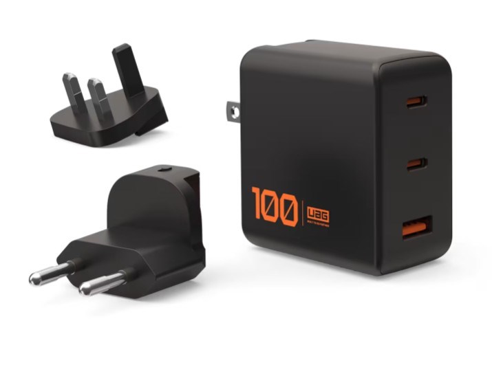 Zidni punjač UAG 100W GaN 4-portni (3x USB-C, 1x USB-A)-0