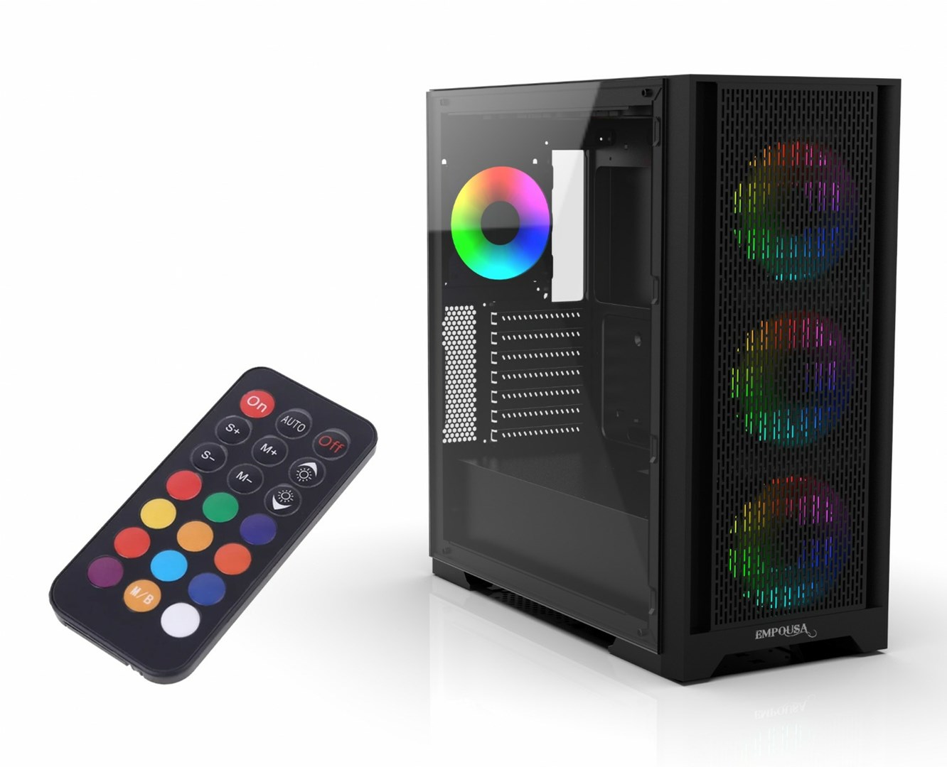Kućište za računalo INCA EMG-17XB (Midi Tower, ATX, kaljeno staklo) crna boja