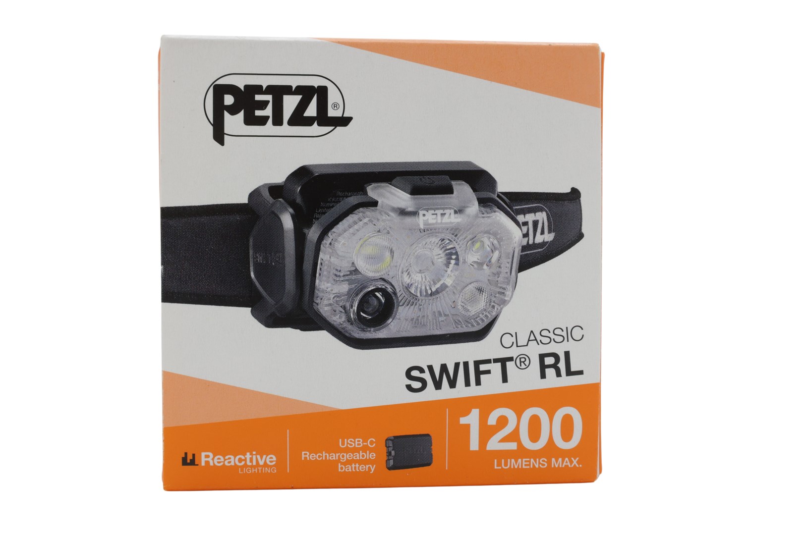 Naglavna svjetiljka PETZL SWIFT RL (1100 lumena), crna boja