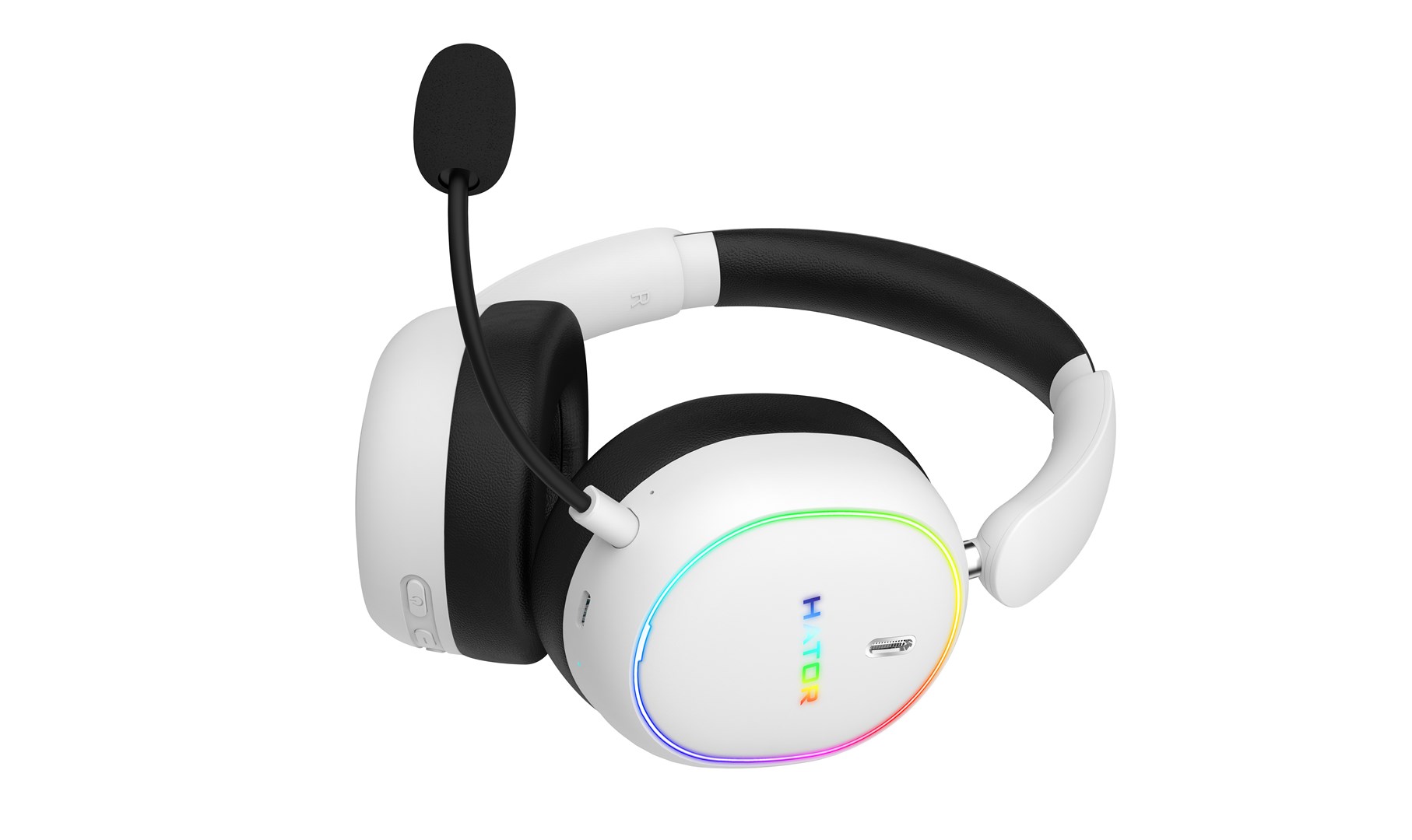HATOR Phoenix 2 Wireless Headset Wired & Wireless Head-band Gaming USB Type-C / USB Type-A Bluetooth White-5