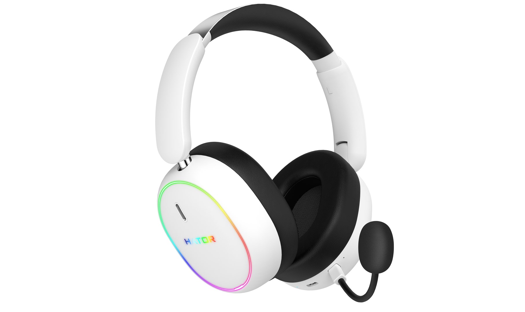 HATOR Phoenix 2 Wireless Headset Wired & Wireless Head-band Gaming USB Type-C / USB Type-A Bluetooth White-2