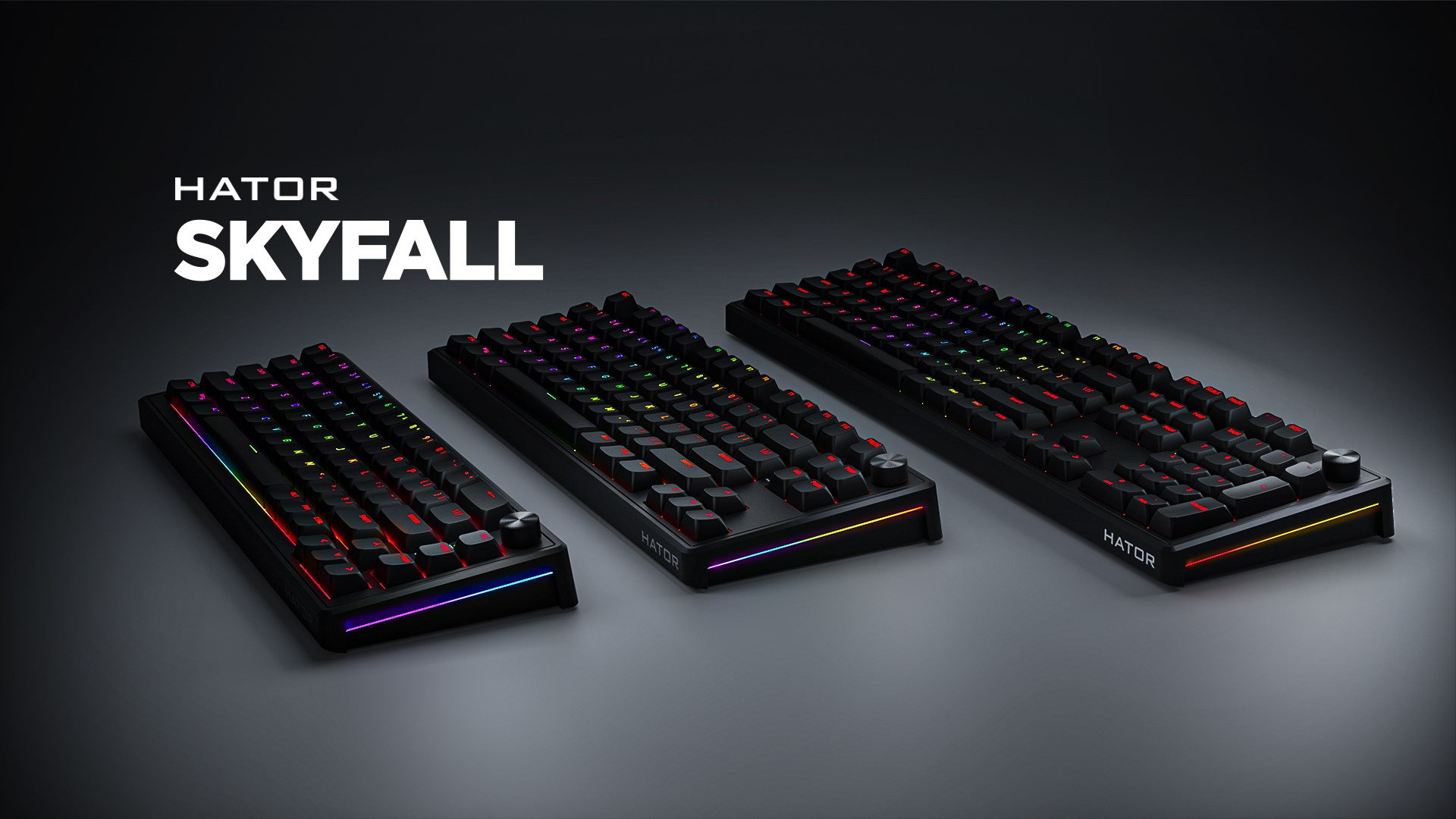 HATOR Skyfall 65 Wired, Mechanical, USB-C, Aurum Sterling, 70M clicks, RGB, Black, 790g-12