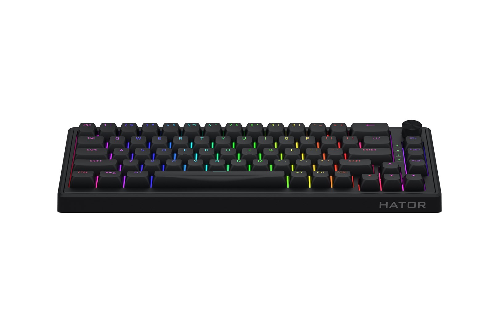 HATOR Skyfall 65 Wired, Mechanical, USB-C, Aurum Sterling, 70M clicks, RGB, Black, 790g-1