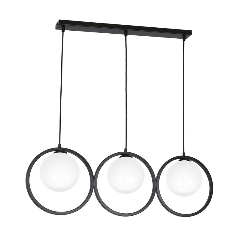 PENDANT LIGHT KONYA 3XE14 BLACK/WHITE-0