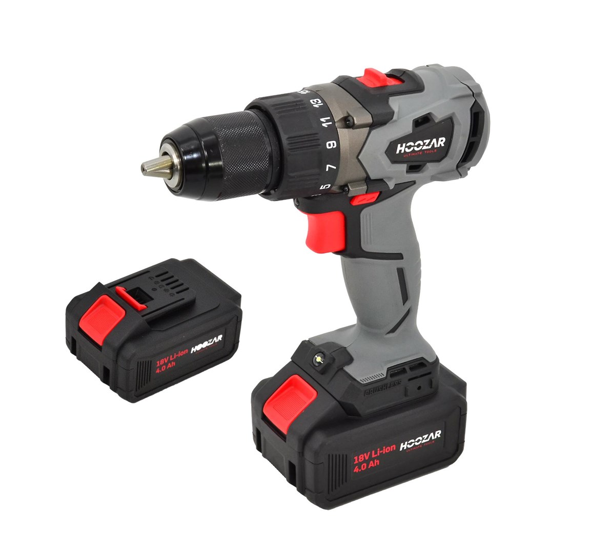Akumulatorska bušilica odvijač HOOZAR CD60BL-M2 (18V, 60Nm, 2x 4.0Ah)-0