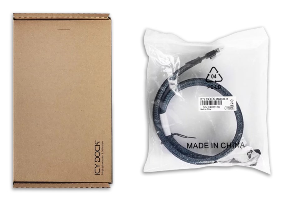 SAS kabel ICY DOCK MB410L-B (Slimline SAS SFF-8654, 0.5m)-2