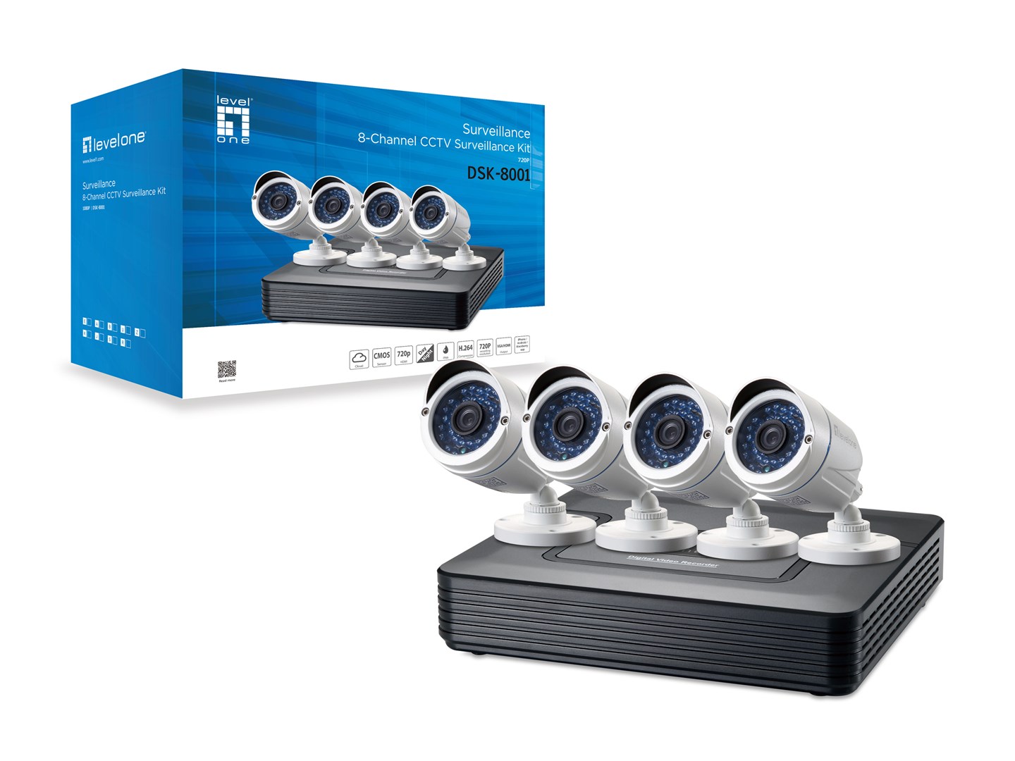 LevelOne DSK-8001 video surveillance kit Wired 8 channels-2
