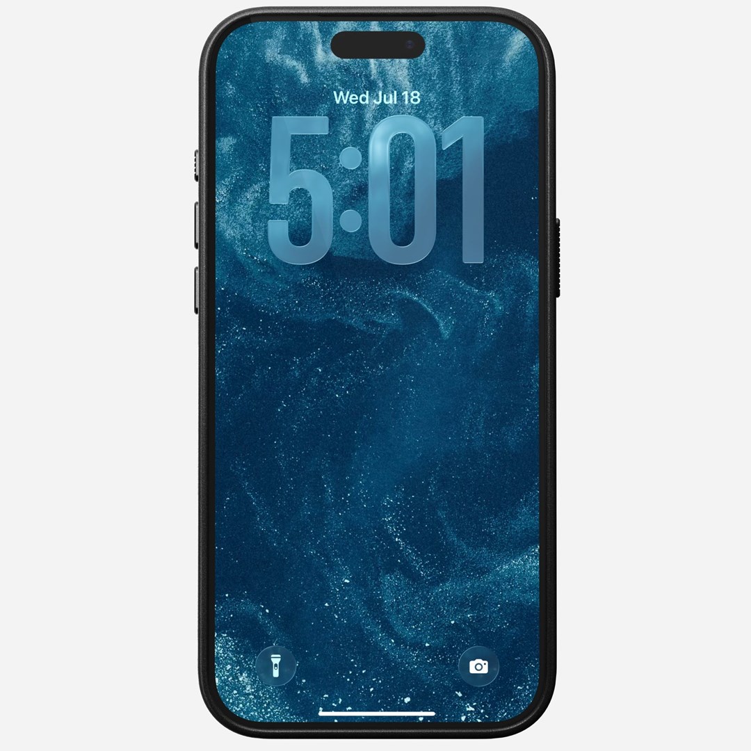 Maska NOMAD Traditional Leather Case za iPhone 15 Pro Max, crna boja-4