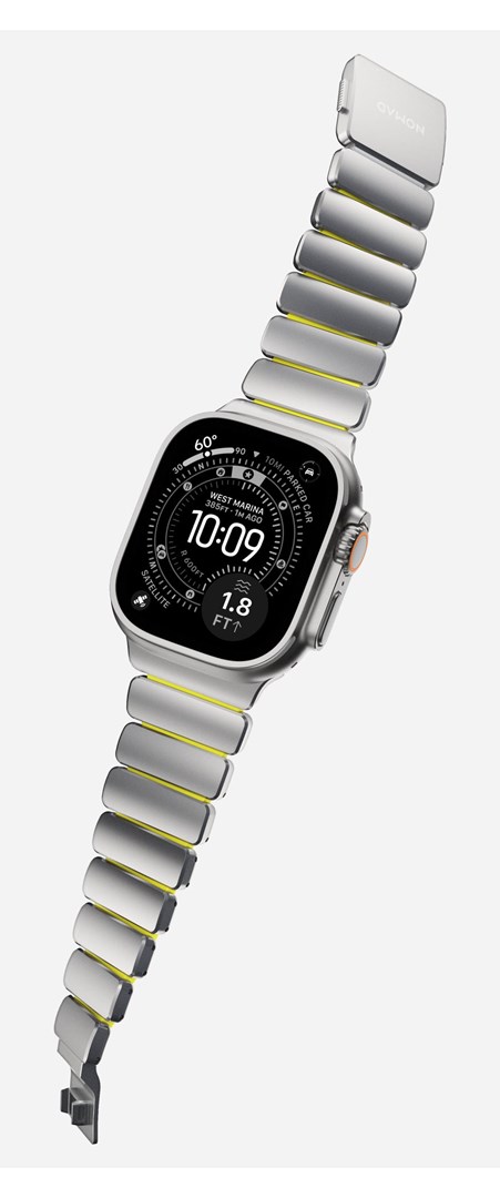 Remen NOMAD Titanium Band za Apple Watch Ultra / 45mm / 44mm / 42mm (Natural Titanium)-1
