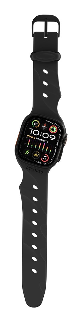 Remen DECODED Ares Splice Band silikonski za Apple Watch (42/44/45/49mm) crna boja