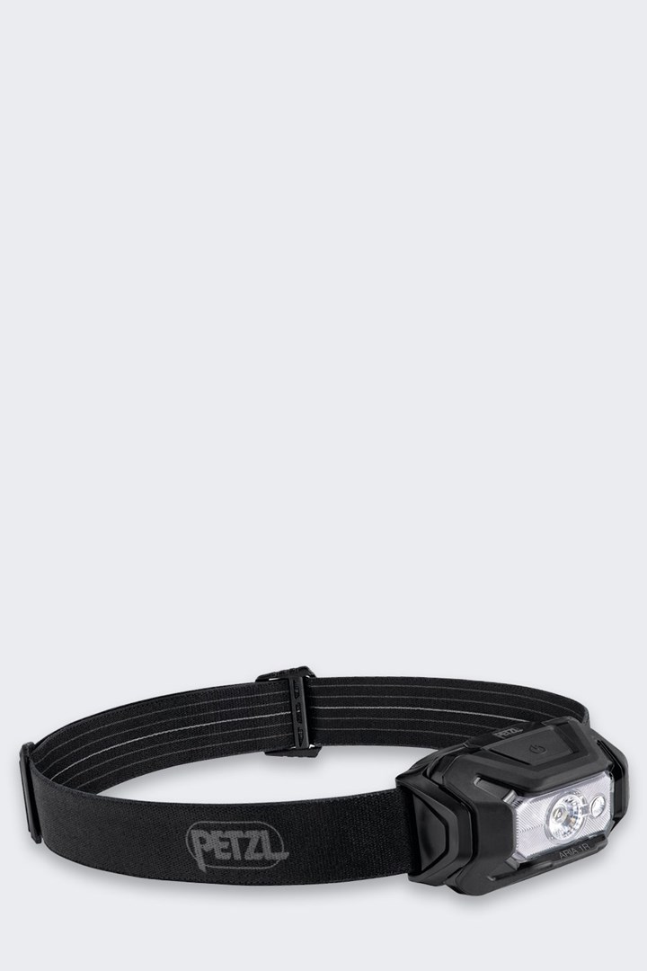 Naglavna svjetiljka PETZL ARIA 1R RGB (450 lm, punjiva) crna boja
