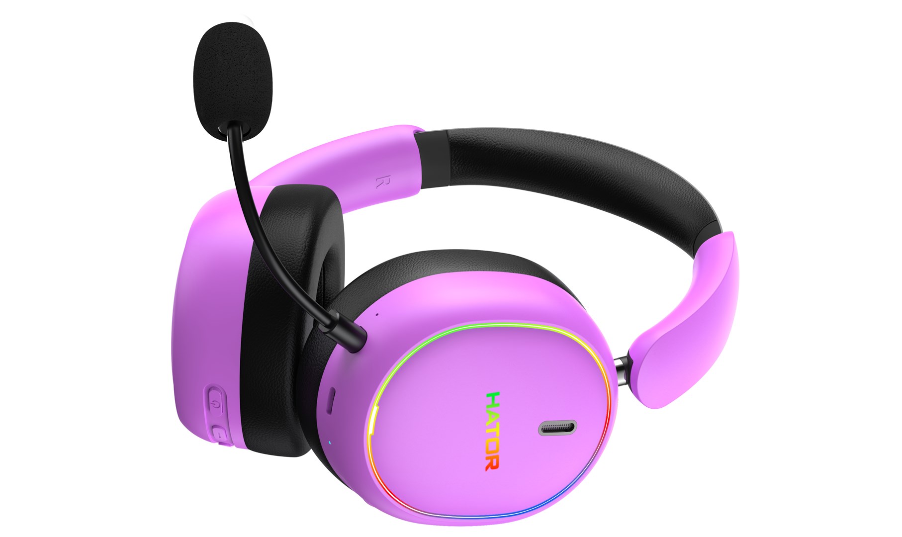 HATOR Phoenix 2 Wireless Headset Wired & Wireless Head-band Gaming USB Type-C / USB Type-A Bluetooth Violet-6