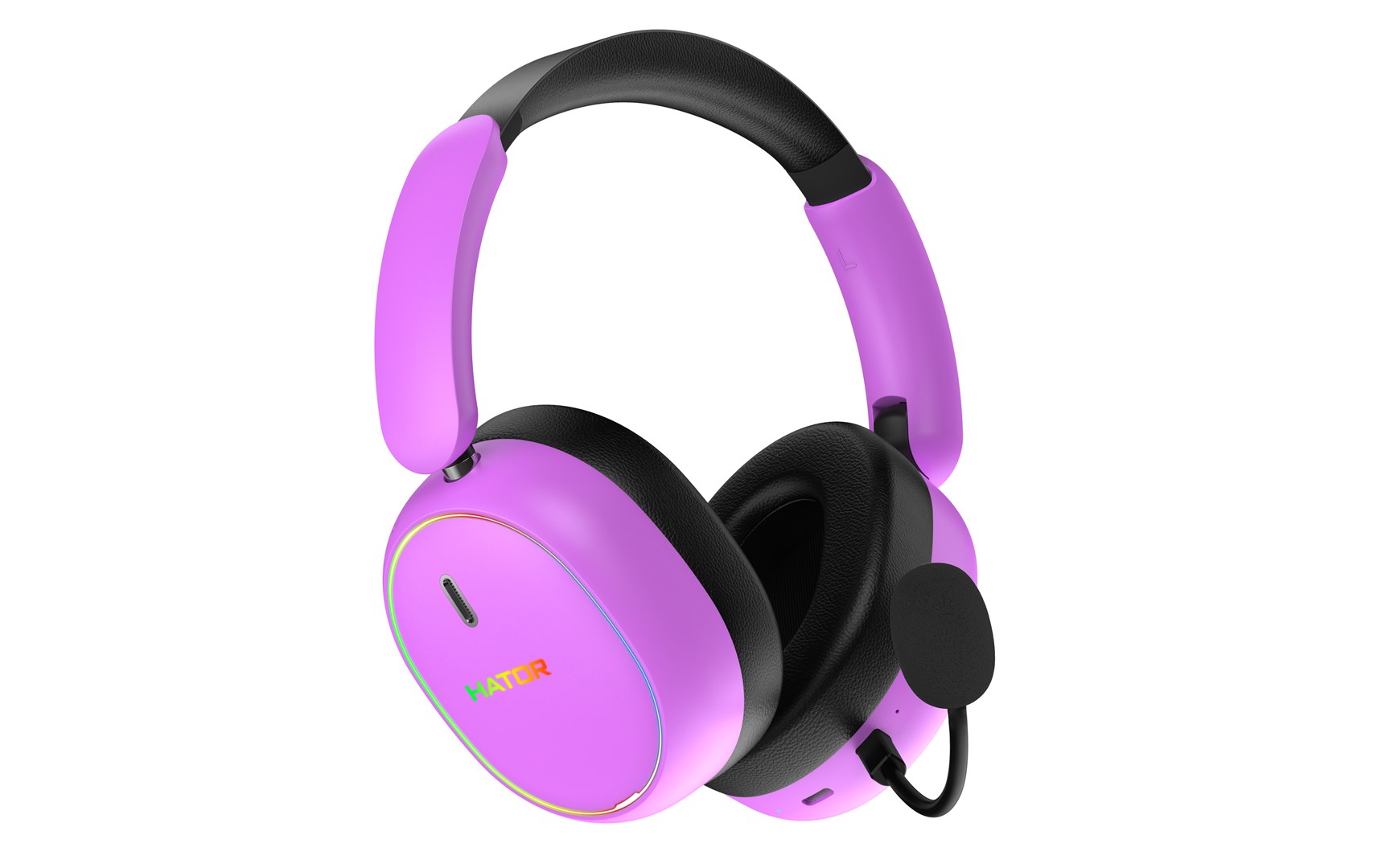 HATOR Phoenix 2 Wireless Headset Wired & Wireless Head-band Gaming USB Type-C / USB Type-A Bluetooth Violet-3