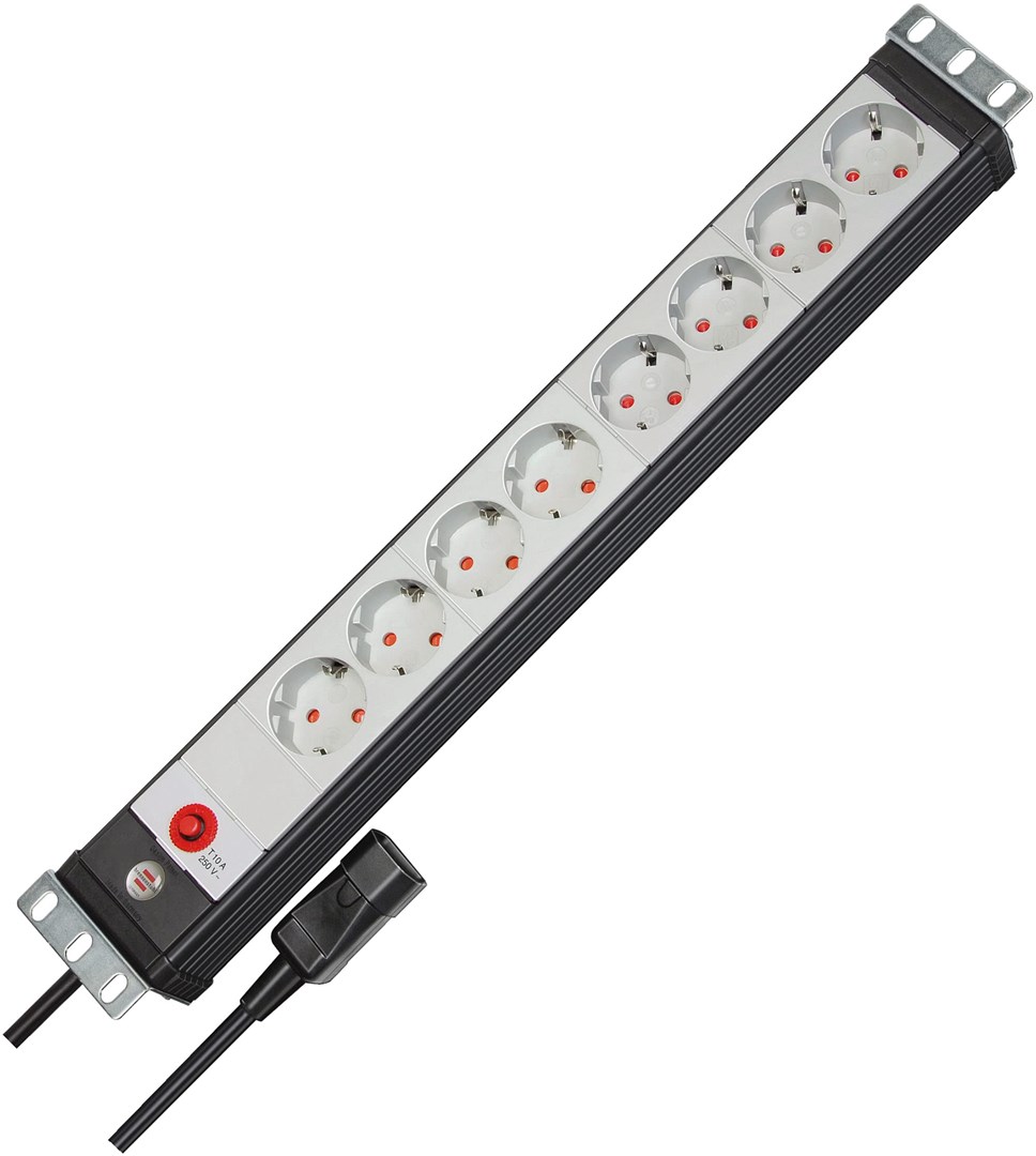 Brennenstuhl 1156057128 power extension 3 m 8 AC outlet(s) Indoor Black-1
