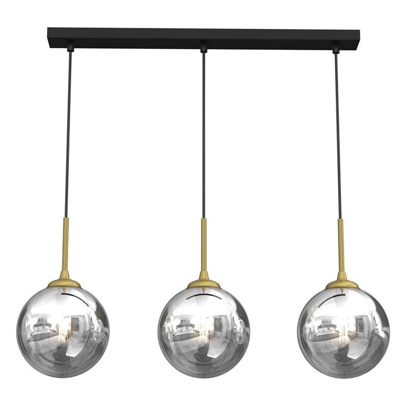 PENDANT LIGHT BURSA 3XE14 LINE BL/GOLD