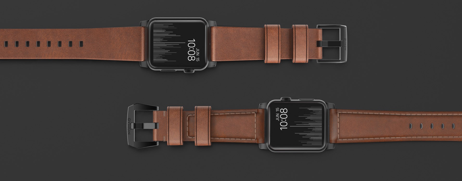 Remen NOMAD Traditional Strap za Apple Watch (42/44/45/49mm) smeđa koža-11
