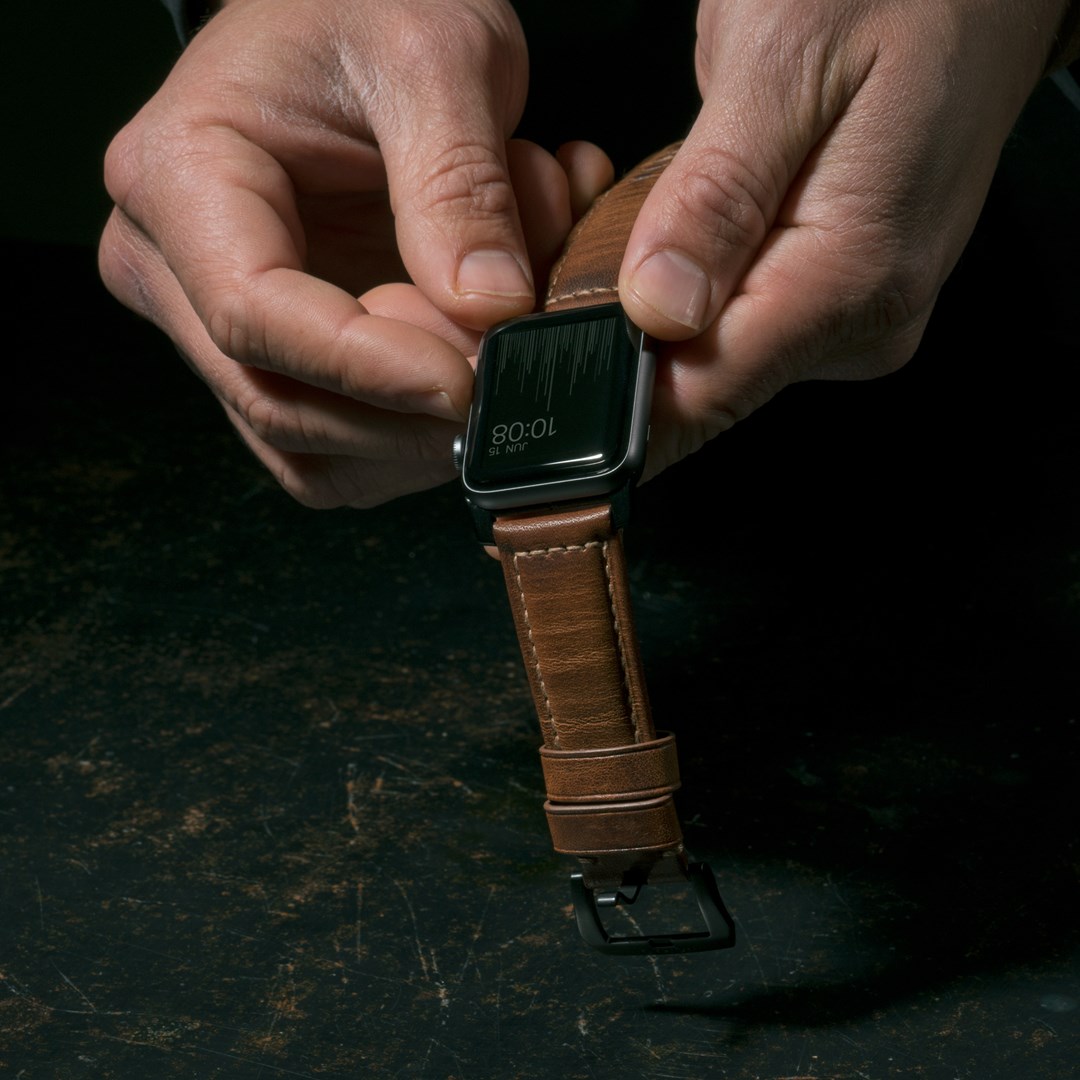 Remen NOMAD Traditional Strap za Apple Watch (42/44/45/49mm) smeđa koža-14