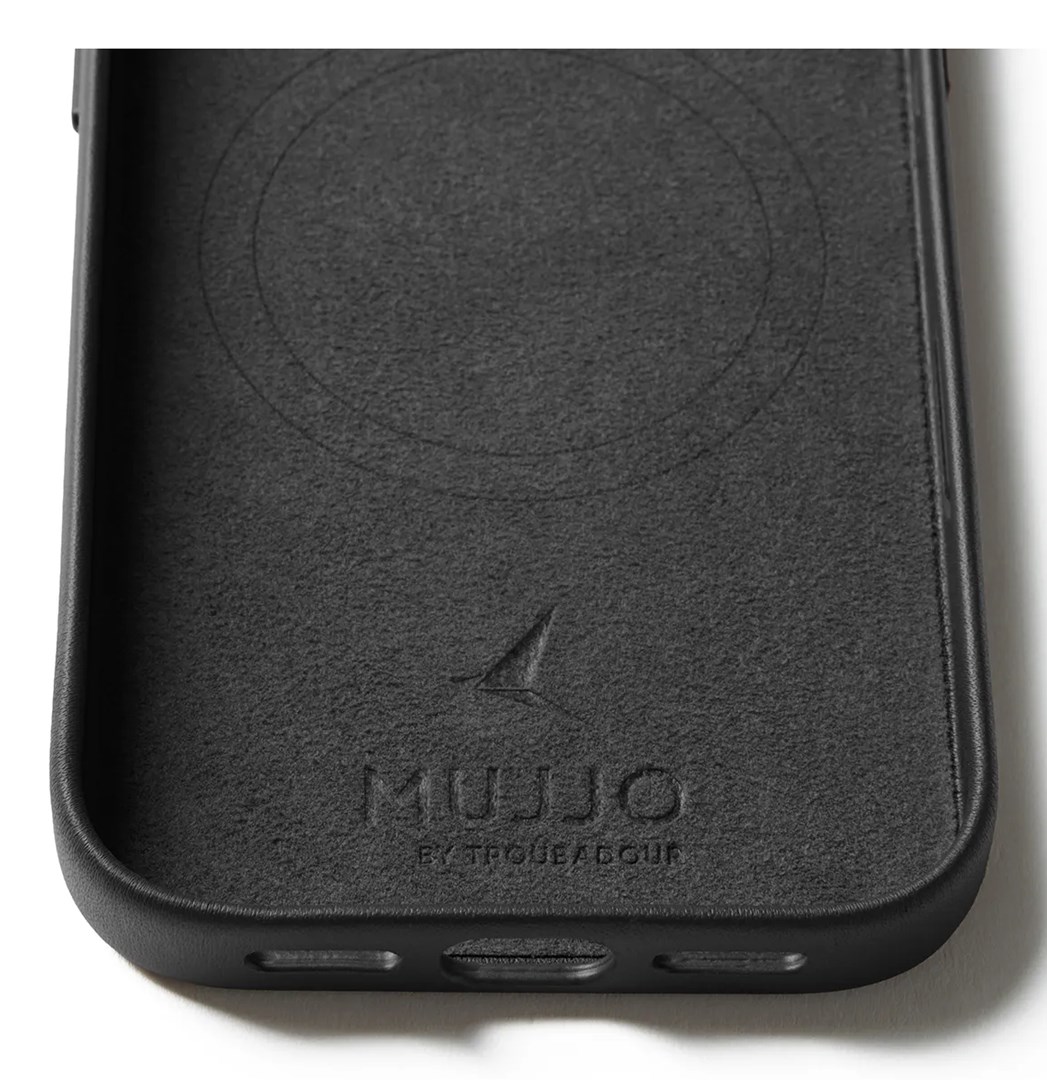 MUJJO Wallet Leather Case MagSafe kožna torbica za iPhone 17 Pro (crna boja)-3