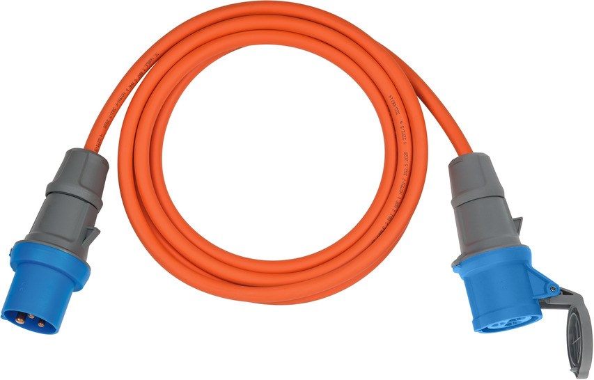 Brennenstuhl 1167650605 power extension 5 m 2 AC outlet(s) Outdoor Orange-0