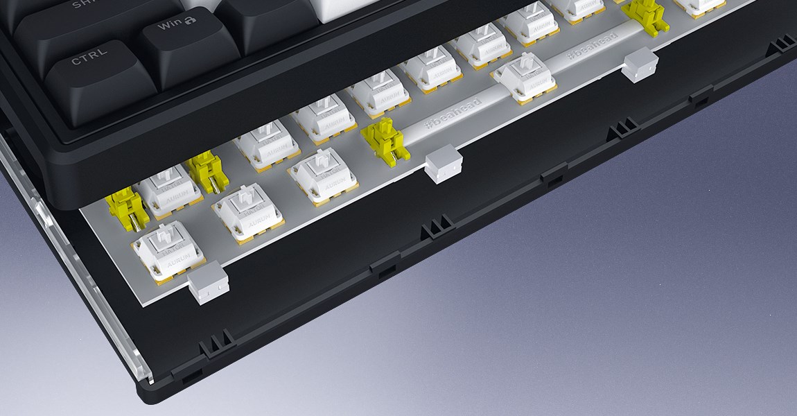 HATOR Skyfall Pro Wireless 80 keyboard Gaming USB + RF Wireless + Bluetooth QWERTY US English Black, Grey-9