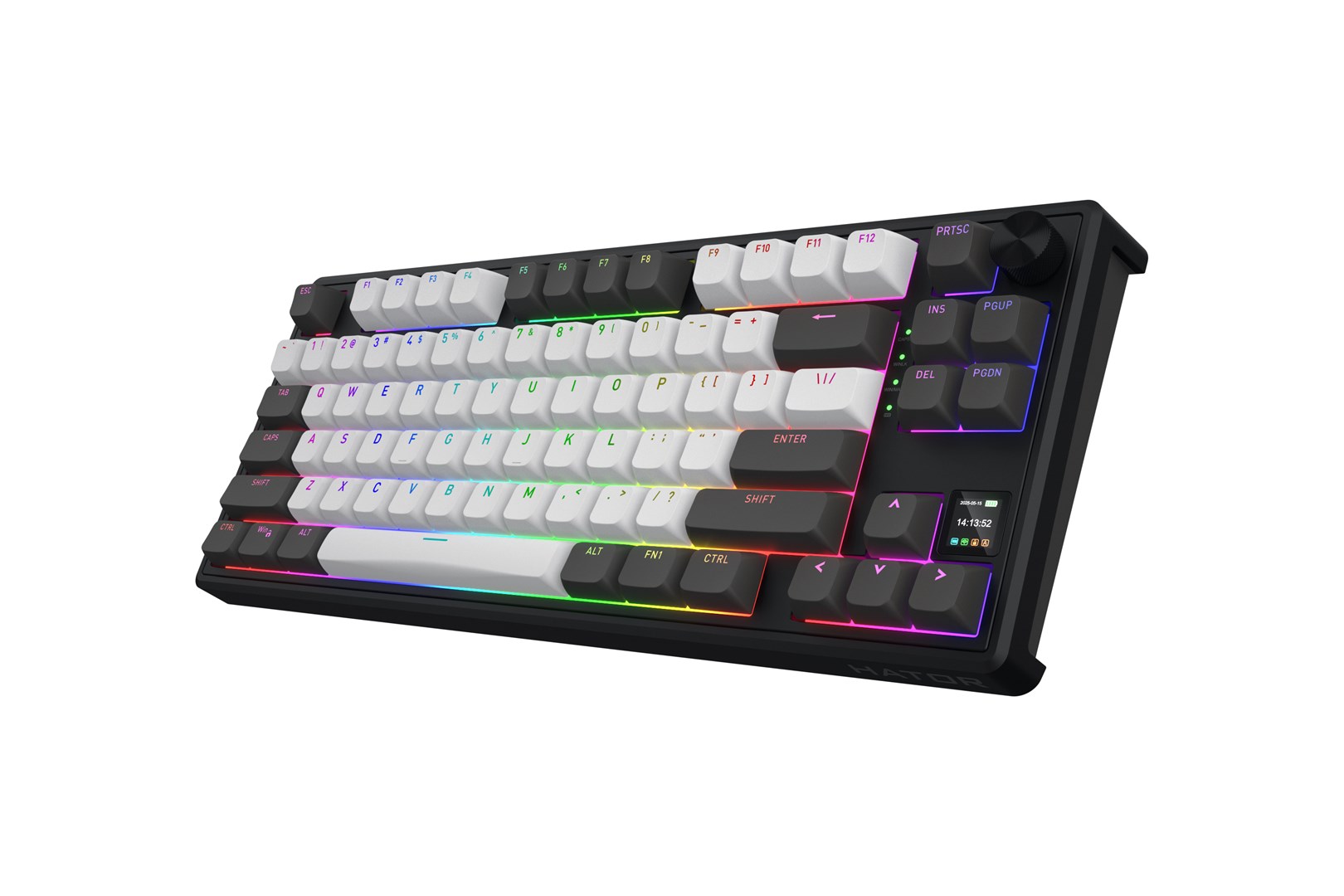 HATOR Skyfall Pro Wireless 80 keyboard Gaming USB + RF Wireless + Bluetooth QWERTY US English Black, Grey-2