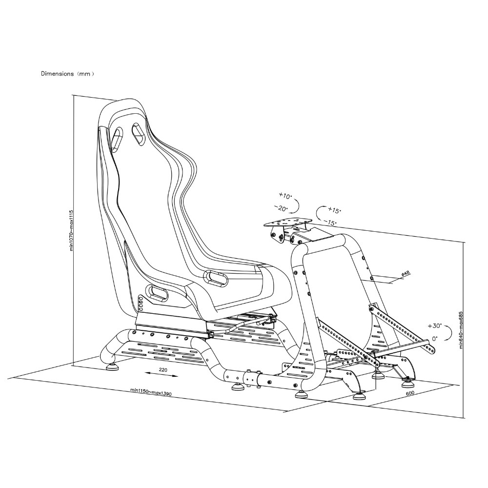 Sjedalo za igranje OPLITE Cockpit GTR S8 Infinity-5