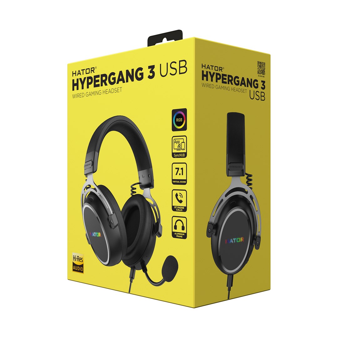 HATOR Hypergang 3 USB Headset Wired & Wireless Head-band Gaming USB Type-C / USB Type-A Bluetooth Black-4