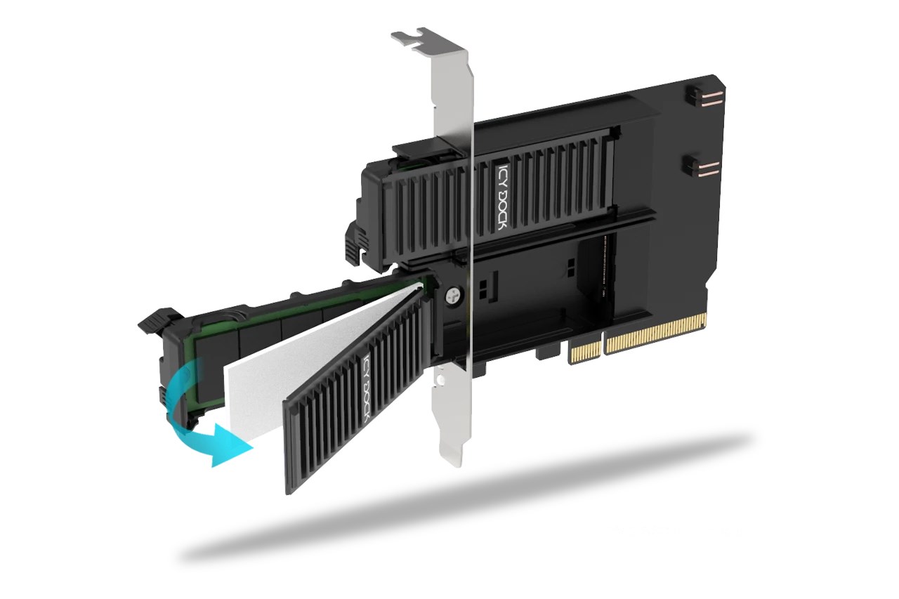 Icy Dock MB312M4P-B interface cards/adapter M.2, PCIe-6