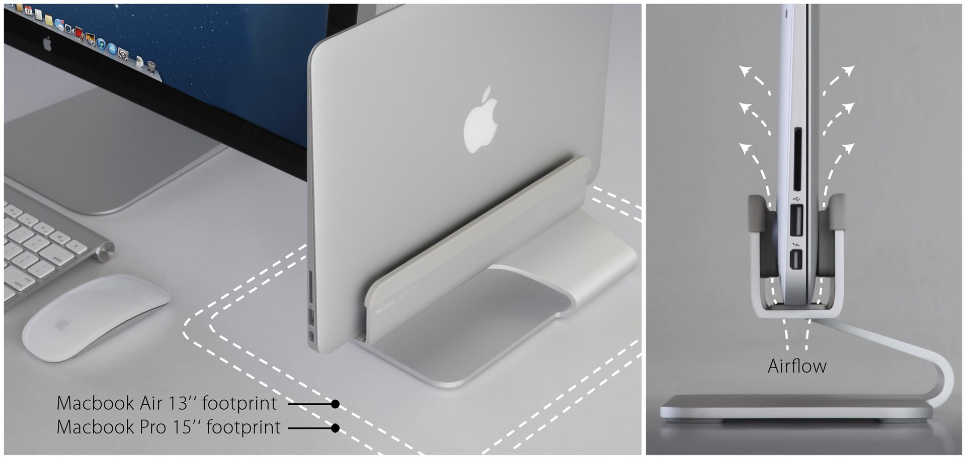 Vertikalni stalak za laptop RAIN DESIGN mTower srebrna boja-1