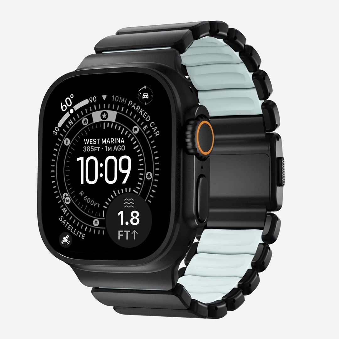 Remen za pametni sat NOMAD Titanium Band za Apple Watch (49/45/44/42mm), crna boja-0