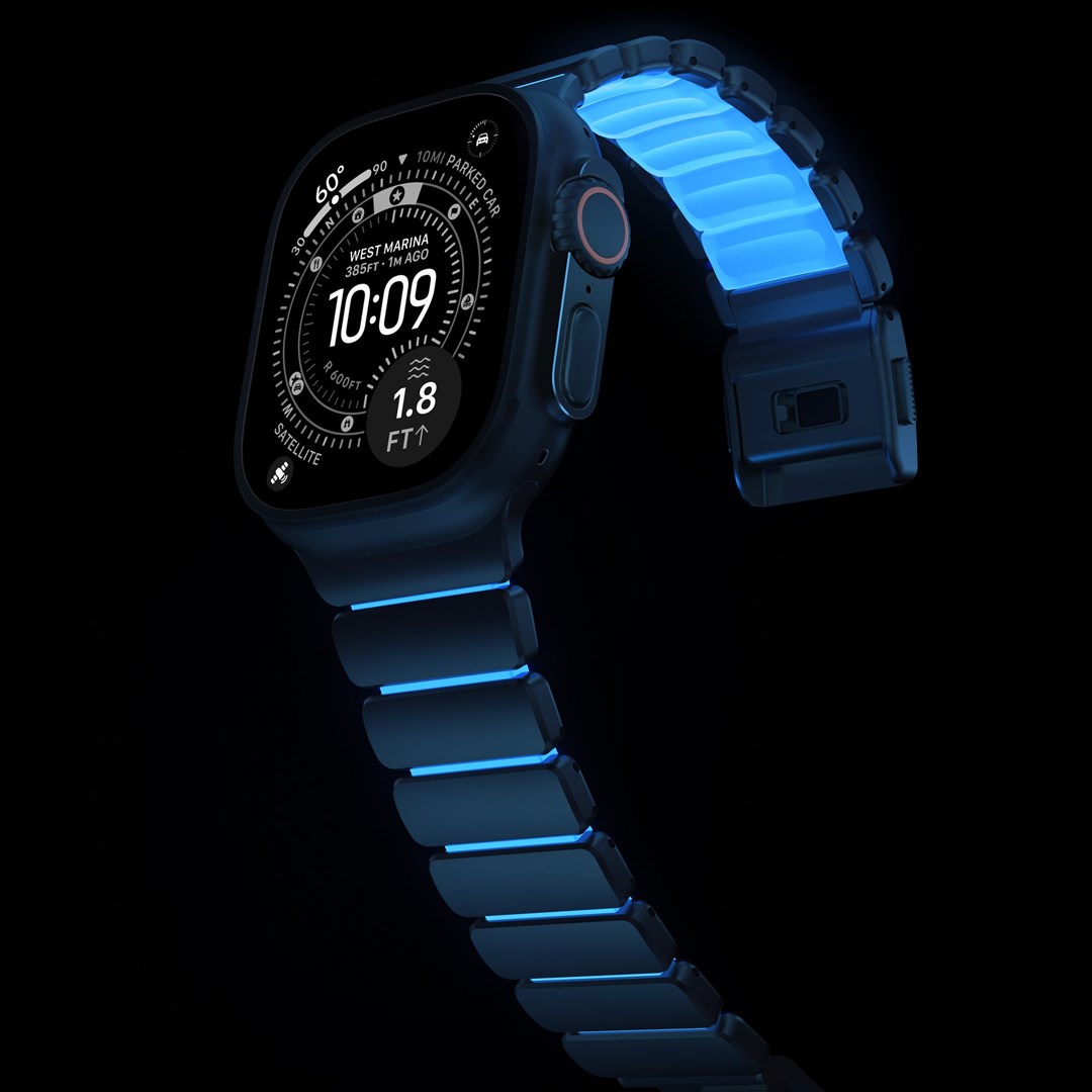 Remen za pametni sat NOMAD Titanium Band za Apple Watch (49/45/44/42mm), crna boja-11