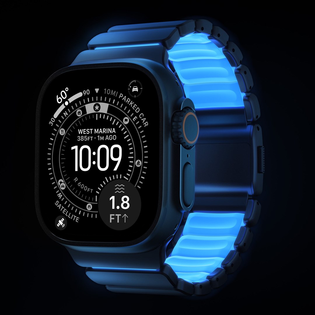Remen za pametni sat NOMAD Titanium Band za Apple Watch (49/45/44/42mm), crna boja-1
