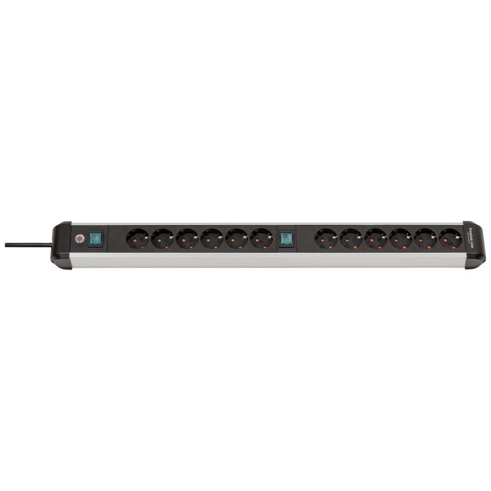 Brennenstuhl 1391030200 power extension 3 m 12 AC outlet(s) Indoor Black, Silver-8