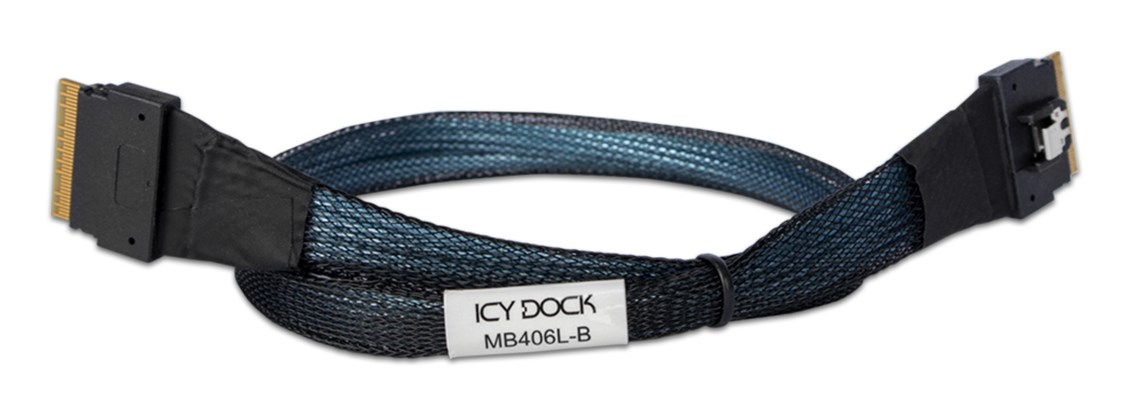 Icy Dock MB406L-B Serial Attached SCSI (SAS) cable 0.5 m Black-0