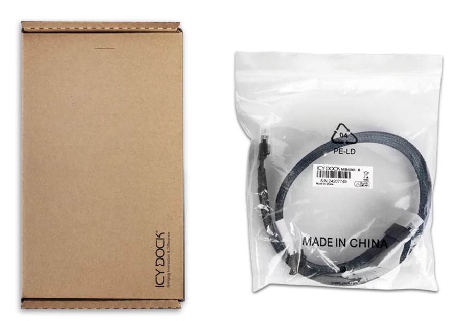 Icy Dock MB406L-B Serial Attached SCSI (SAS) cable 0.5 m Black-2