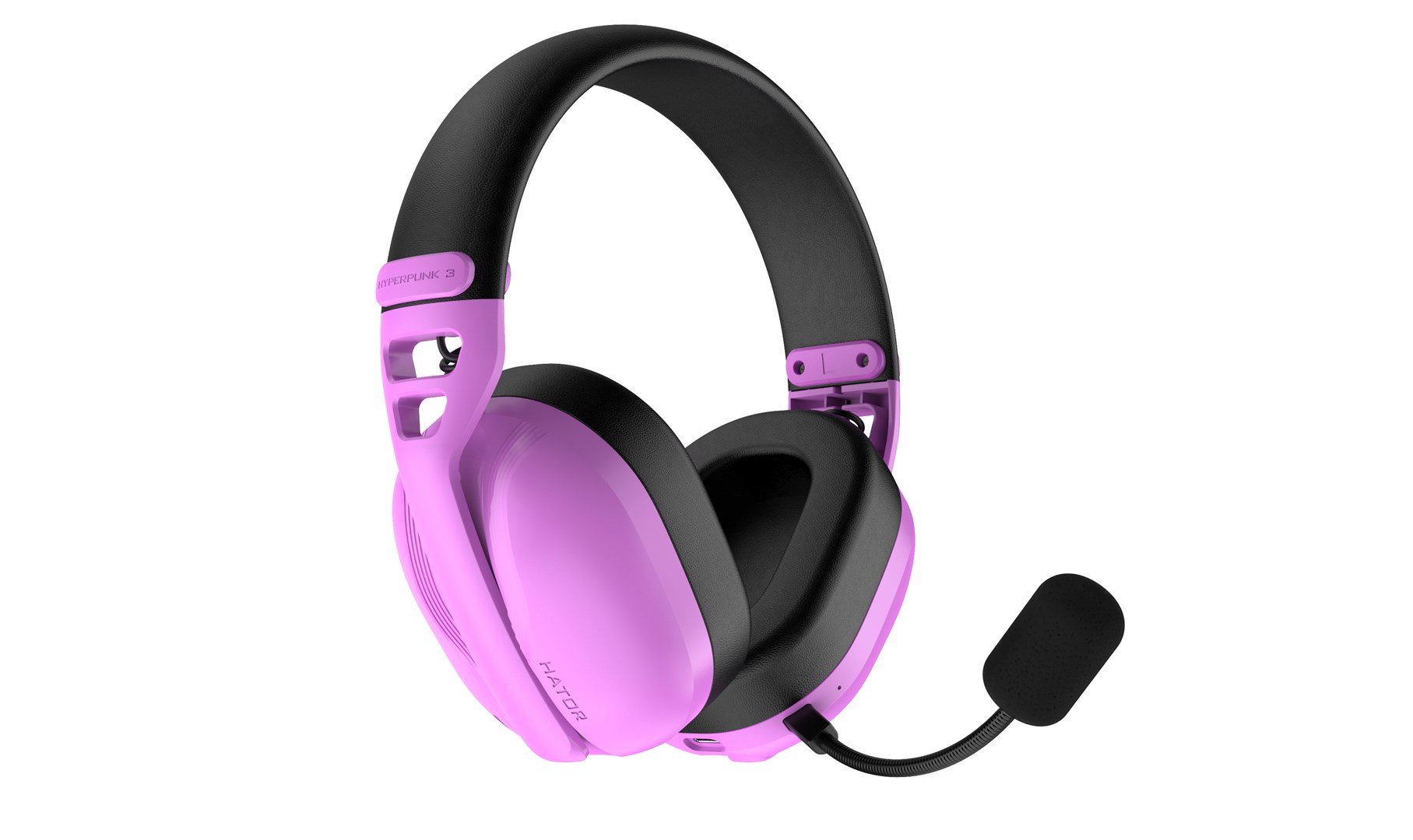 HATOR Hyperpunk 3 Wireless Headset Wired & Wireless Head-band Gaming USB Type-C / USB Type-A Bluetooth Violet-2