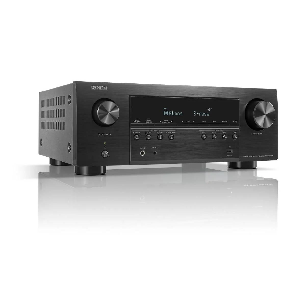 AV receiver DENON AVR-S980H (7.2 kanala, 8K, 90W, Dolby Atmos, HEOS, crna boja)-1