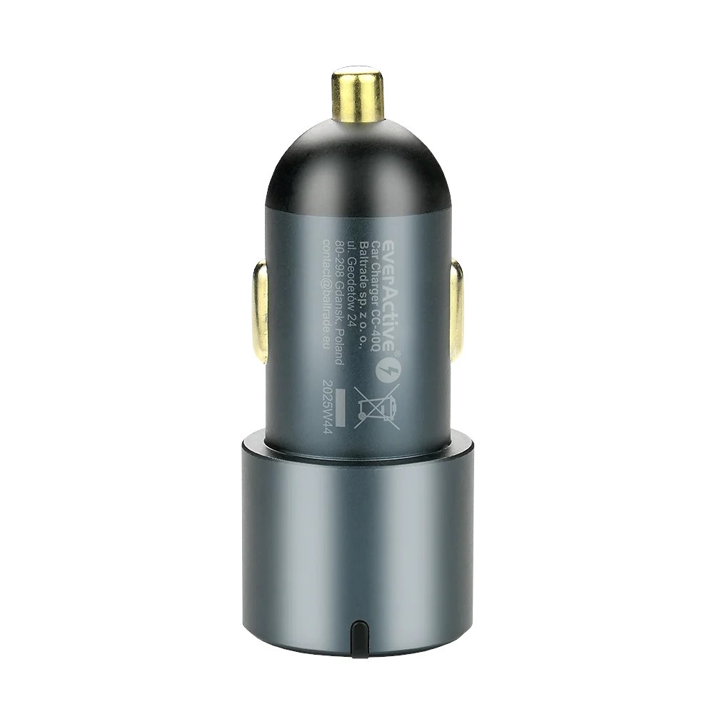 Auto punjač EVERACTIVE CC-40Q 40W (2x USB-C PD, 1x USB-A QC 3.0)-5