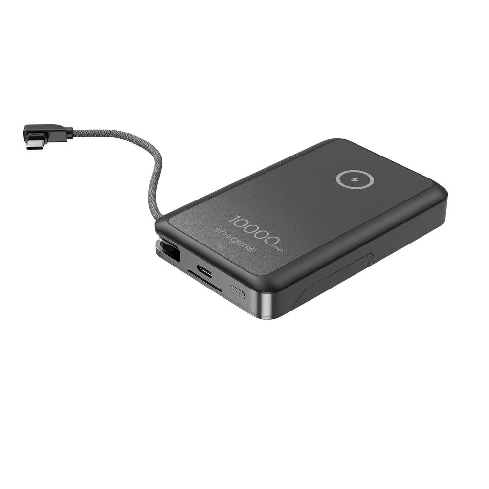 Prijenosna baterija GEMBIRD PB10-MAG-01 10000 mAh s magnetskim bežičnim punjenjem-1