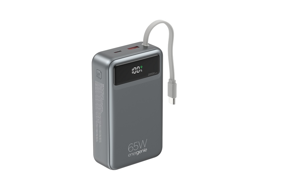 Prijenosna baterija GEMBIRD PB20-03 20000 mAh 65W PD (crna boja)