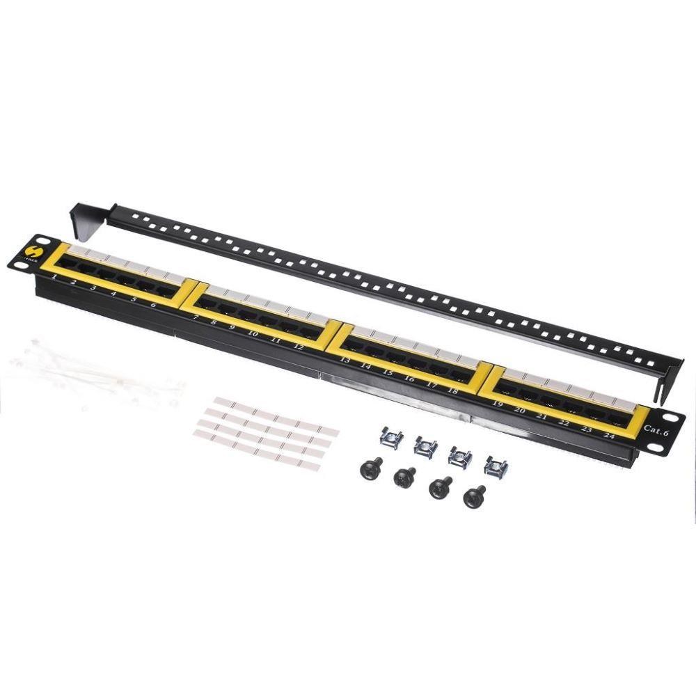Patch Panel 19'' Netrack 24-Port Cat.6 UTP, with Shelf-0