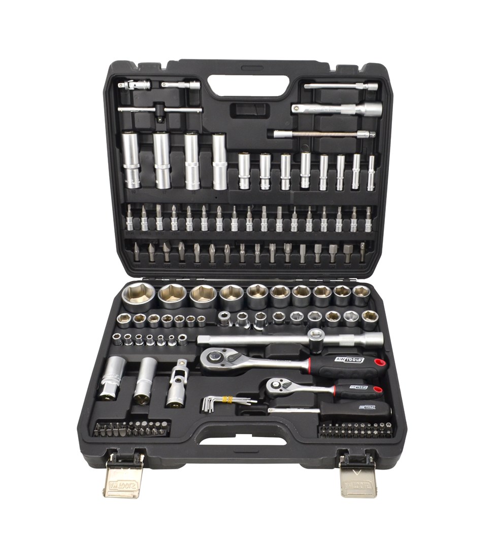 AWTOOLS ZESTAW KLUCZY  144el. 1/2" / 1/4" BLACK LINE-0
