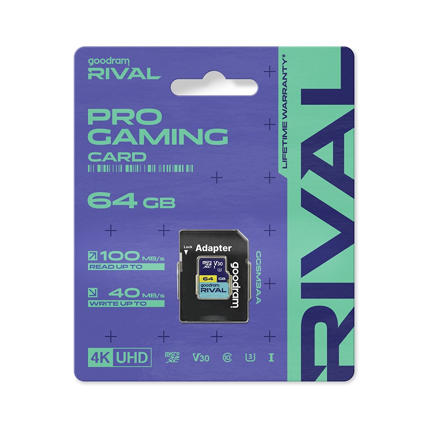 Memorijska kartica GOODRAM RIVAL microSDXC 64GB V30 UHS-I U3 + SD adapter-5