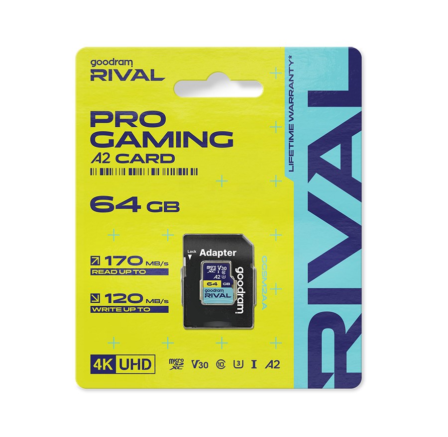 Memorijska kartica GOODRAM RIVAL 64GB microSDXC UHS-I U3 V30 A2 + SD adapter-6