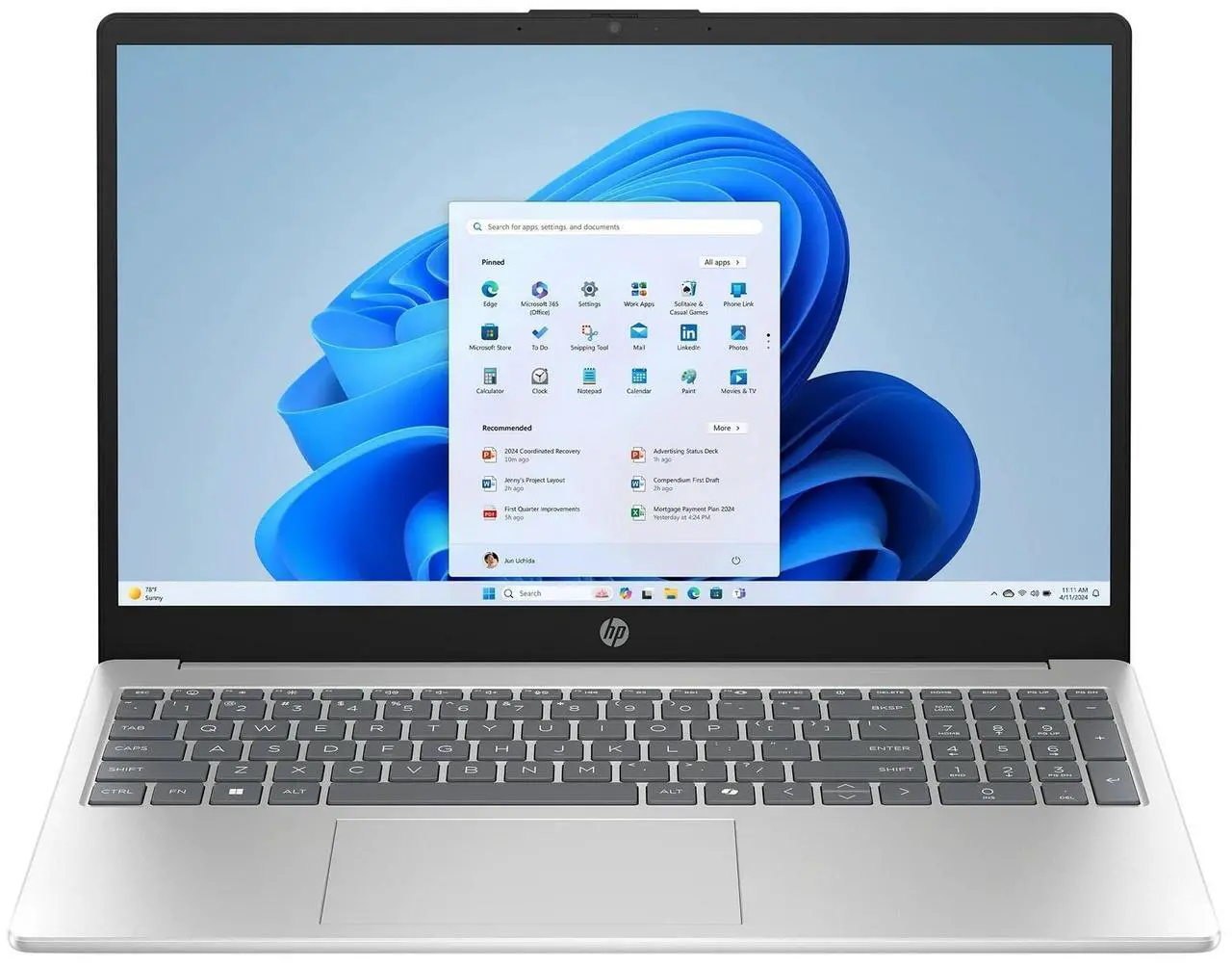 HP 15-fd0154wm i5-1334U 15,6”FHD Touch 12GB SSD512 Iris Xe Win11 Natural Silver (REPACK) 2Y-1