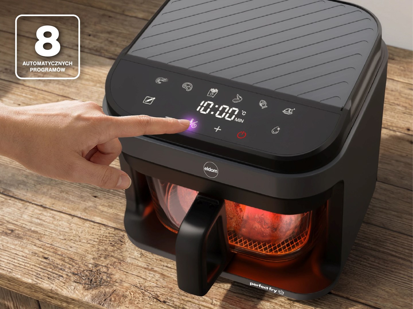 ELDOM FR500 AIR FRYER GLASS CONTAINER 5.5 L-3
