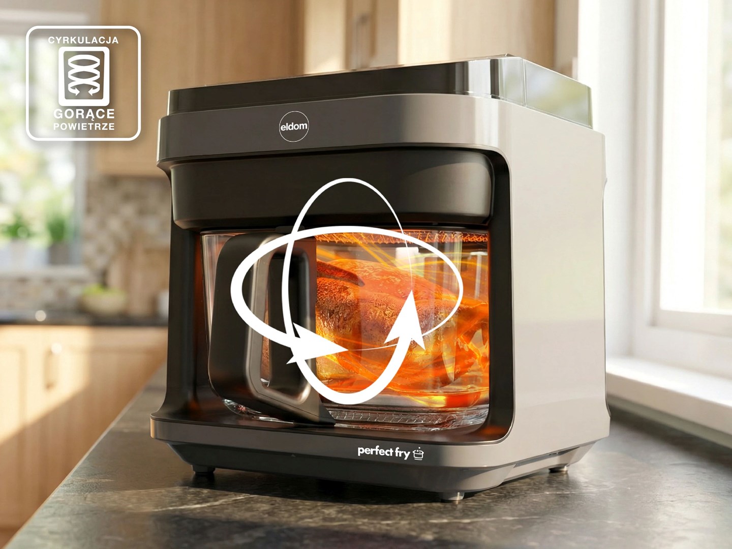 ELDOM FR500 AIR FRYER GLASS CONTAINER 5.5 L-4