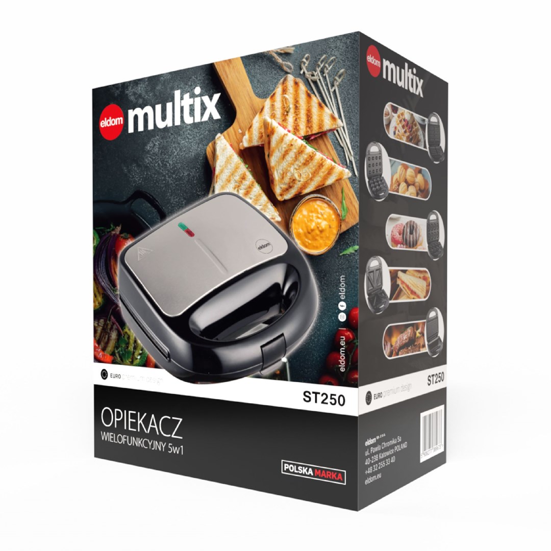 ELDOM ST250 MULTIX 5 IN 1 MULTIFUNCTIONAL SANDWICH MAKER-6